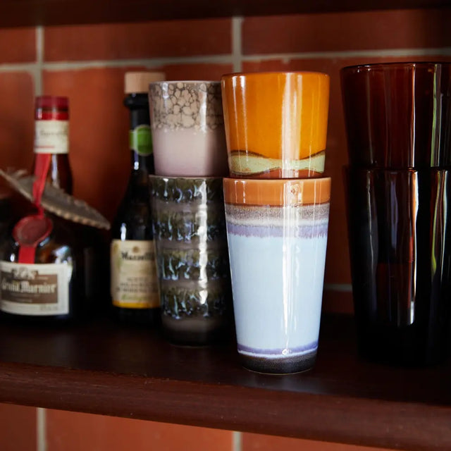 HK Living 70s Ceramics Latte Mug – alle Farben im Überblick, handgefertigte Keramik Becher 280ml