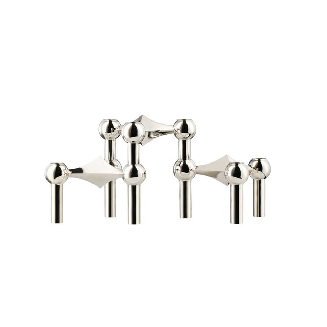 Kerzenhalter Chrom 3er Set - Stoff Nagel - DesignWe.Love