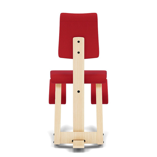 Kniestuhl mit Rueckenlehne Variable Plus (Natur/Rot) - Varier Furniture - DesignWe.Love