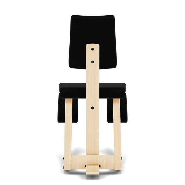 Kniestuhl mit Rückenlehne Variable Plus (Natur/Schwarz) - Varier Furniture - DesignWe.Love