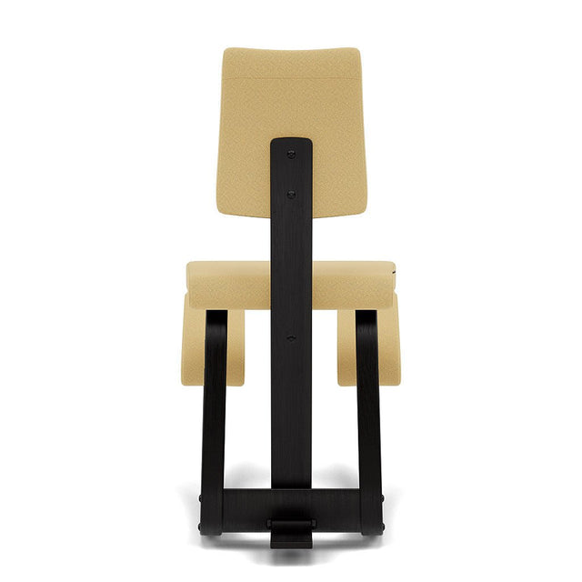 Kniestuhl mit Rückenlehne Variable Plus (Schwarz/Hellgelb) - Varier Furniture - DesignWe.Love