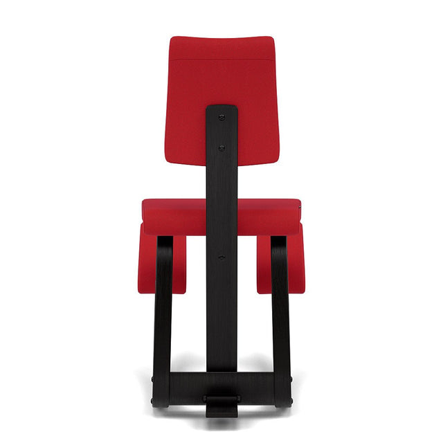 Kniestuhl mit Rückenlehne Variable Plus (Schwarz/Rot) - Varier Furniture - DesignWe.Love