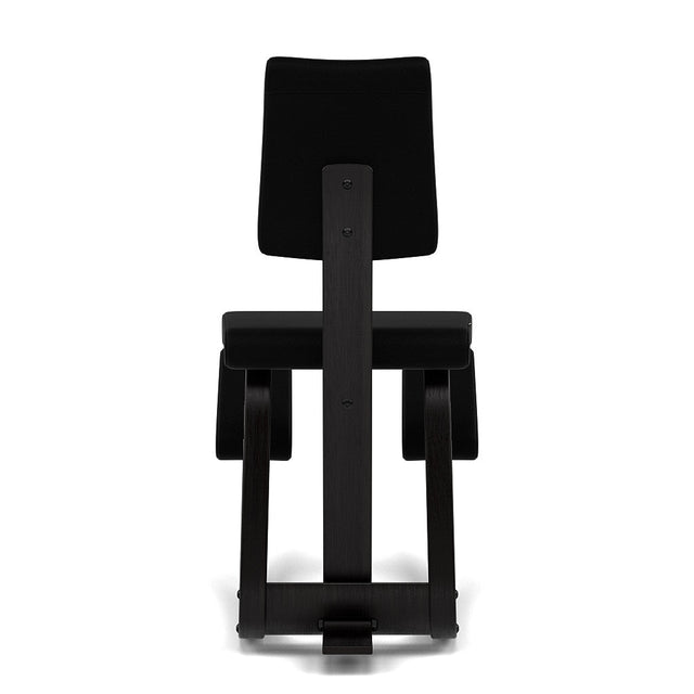 Kniestuhl mit Rückenlehne Variable Plus (Schwarz/Schwarz) - Varier Furniture - DesignWe.Love