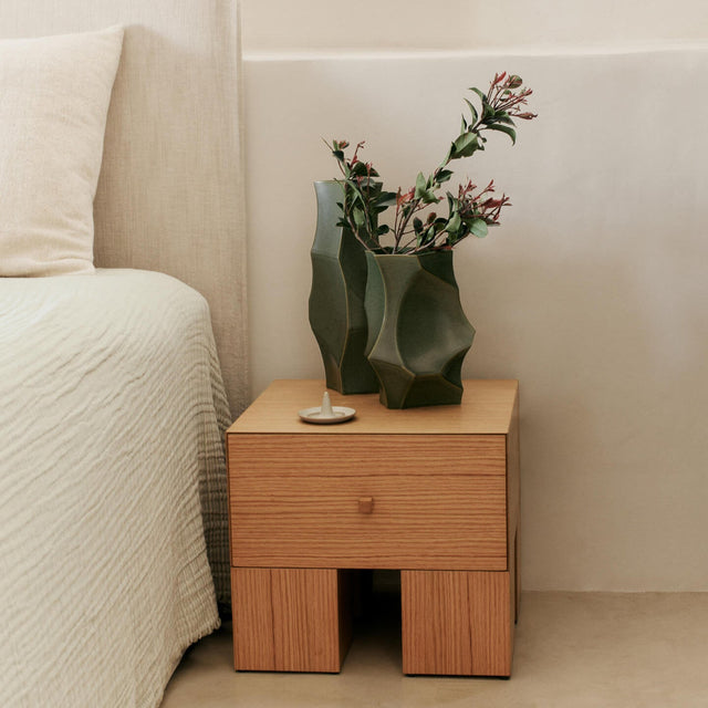 Kuben Nachttisch 1x1 Eiche natur - ferm LIVING - DesignWe.Love