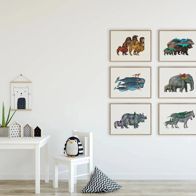Kunstdruck 'Whales and Desert Foxes' Poster 40x30 - The Dybdahl Co - DesignWe.Love