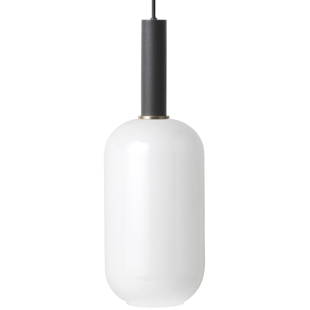 Lampenschirm Opal Shade mit langer Fassung Collect Pendant schwarz - ferm LIVING - DesignWe.Love