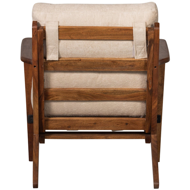Loungesessel Houston Bouclé/Akazienholz - Woood - DesignWe.Love