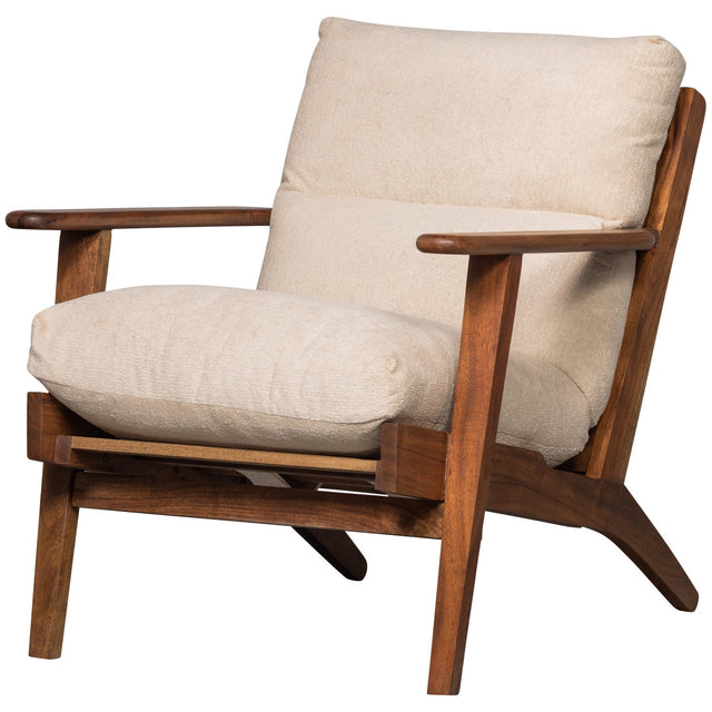 Loungesessel Houston Bouclé/Akazienholz - Woood - DesignWe.Love