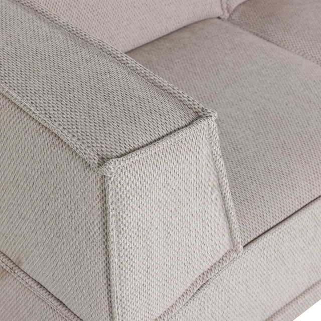 Manu Chaise Lounge Sofa Grob Chenille Natur (rechts) - WOOOD - DesignWe.Love