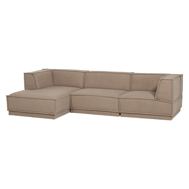 Manu Chaise Lounge Sofa Teddy Taupe (links) - WOOOD - DesignWe.Love