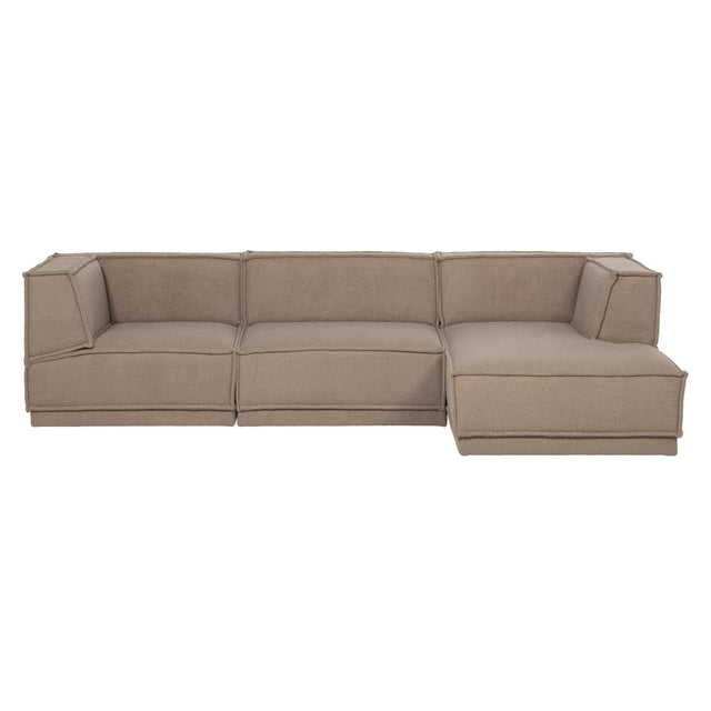 Manu Chaise Lounge Sofa Teddy Taupe (rechts) - WOOOD - DesignWe.Love