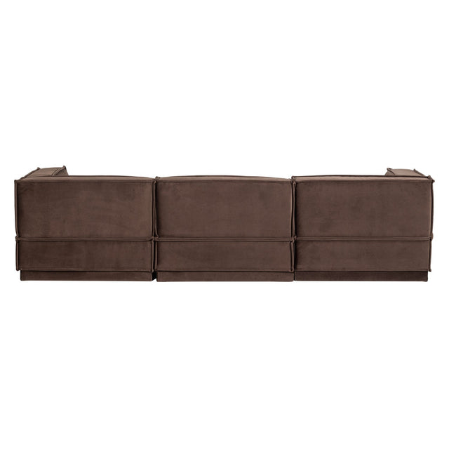 Manu Chaise Lounge Sofa Velvet Braun (links) - WOOOD - DesignWe.Love