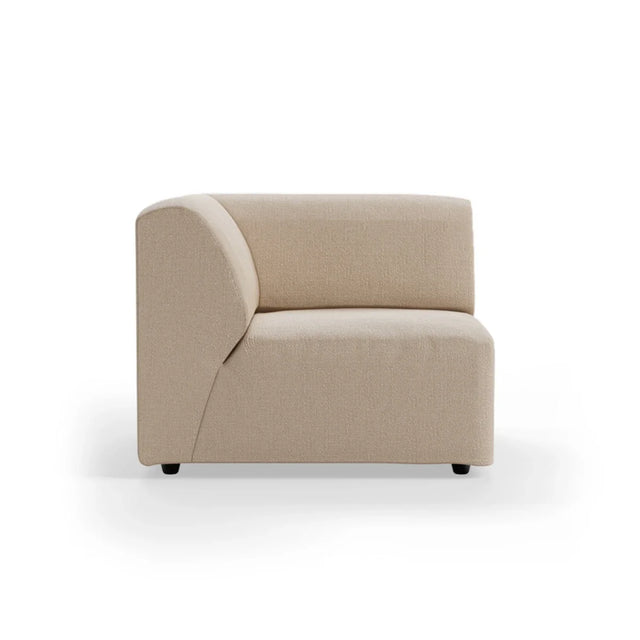 HKliving Jax Couch Modulsofa Ecke Links in Knotted Beige, Freisteller