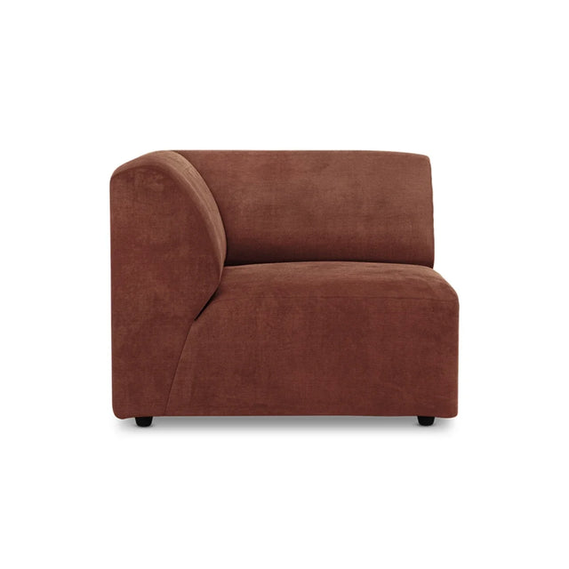 HKliving Jax Couch Modulsofa Ecke Links in Royal Velvet Magnolia, Freisteller