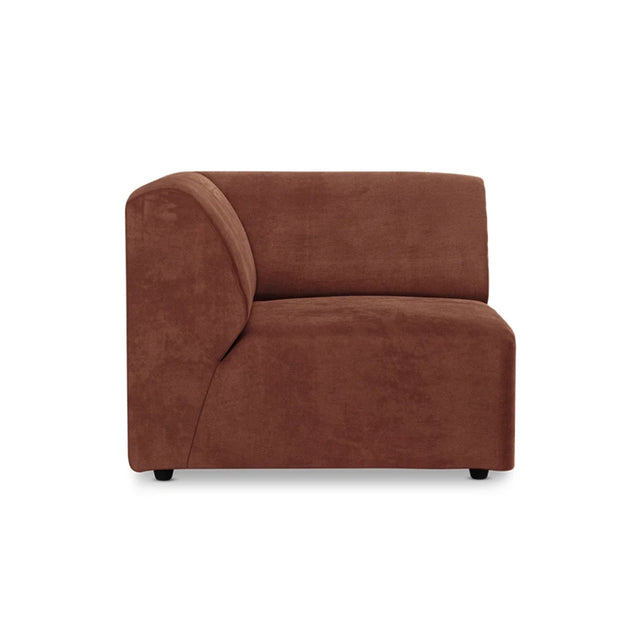 HKliving Jax Couch Modulsofa Endelement Links in Royal Velvet Magnolia, Freisteller