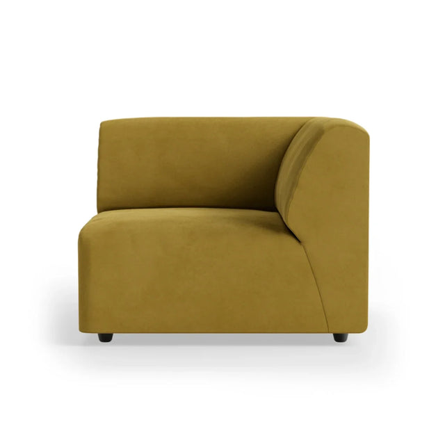 HKliving Jax Couch Modulsofa Endelement Rechts in Royal Velvet Thai Curry, Freisteller
