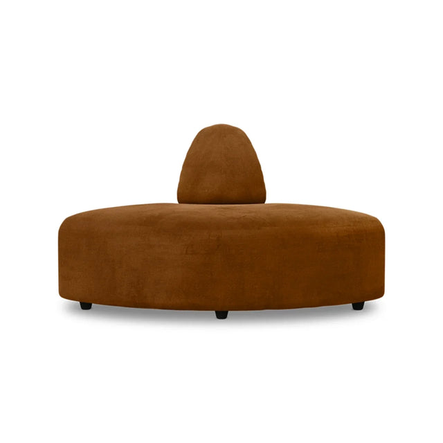 HKliving Jax Couch Modulsofa Halbrund in Royal Velvet Caramel, Freisteller