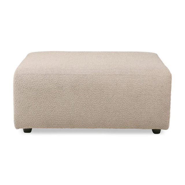 HKliving Jax Couch Modulsofa Hocker in Bouclé Taupe, Freisteller