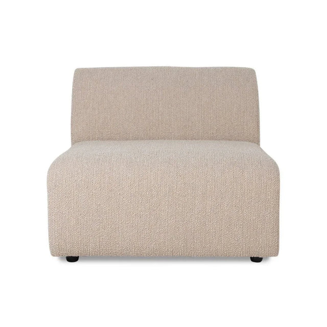 HKliving Jax Couch Modulsofa Mittelteil in Bouclé Taupe, Freisteller