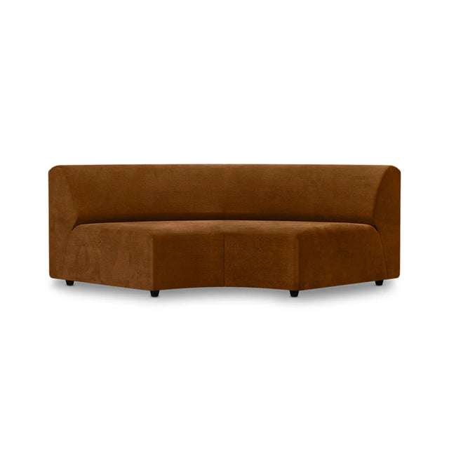 HKliving Jax Couch Modulsofa Rundung in Royal Velvet Caramel, Freisteller