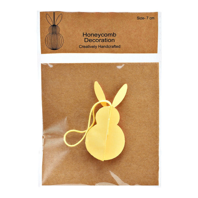 Osterhase zum Hängen aus Papier Gelb Honeycomb - DesignWe.Love