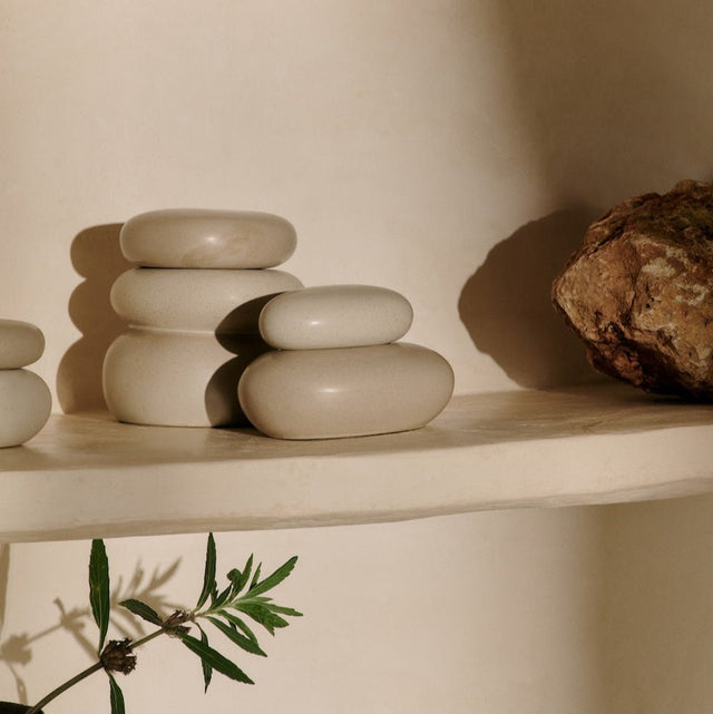 Pebble Box large Sand/Cream - ferm LIVING - DesignWe.Love