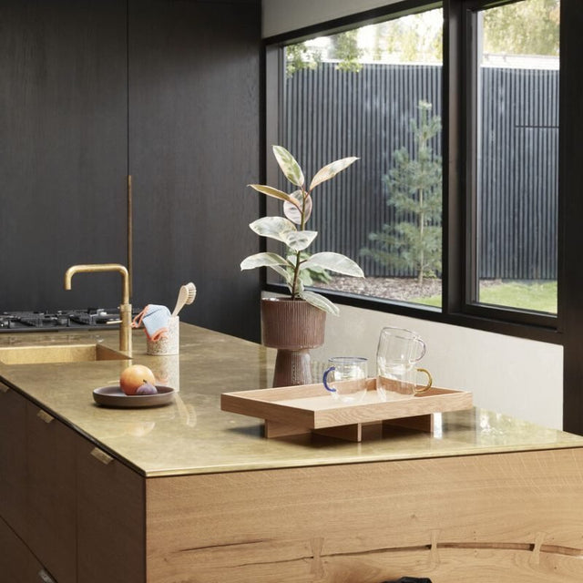 Plinth Blumentopf braun - lila - Hübsch Interior - DesignWe.Love