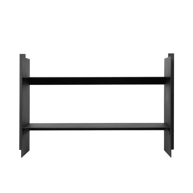 ferm LIVING Lager Low Rack Schwarz als Lowboard im Wohnzimmer