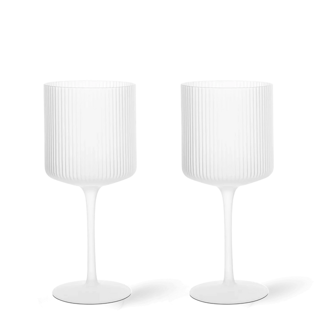 Ripple Rotweingläser frosted aus mattiertem Glas – ferm LIVING Weingläser