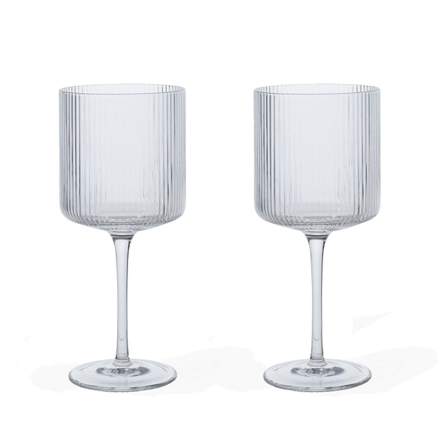 Rotweingläser Ripple Klar 2er Set - ferm LIVING