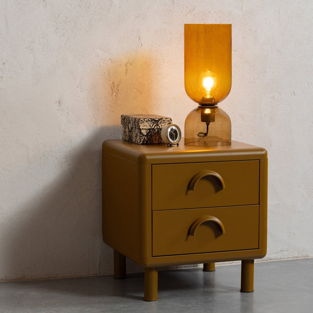 Rune Kommode/Nachttisch mit Schubladen Ocker - Woood - DesignWe.Love