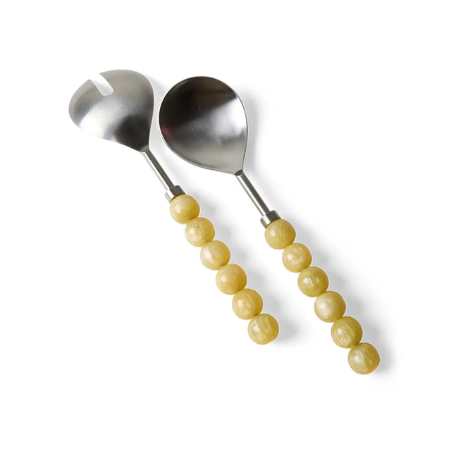 Salatbesteck HKliving Lemon liegend – Design-Salatbesteck Edelstahl