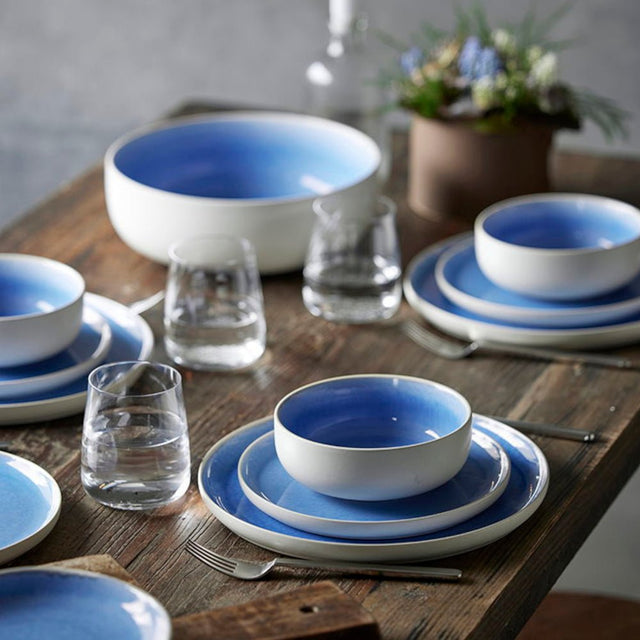 Salatschüssel Ø 25 cm Matte White/Shiny River - Studio Round North - DesignWe.Love