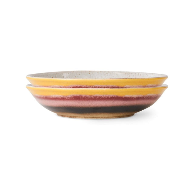 Schalen 2er - Set Curry Bowls Hibiscus - 70s Ceramics - HK Living - DesignWe.Love