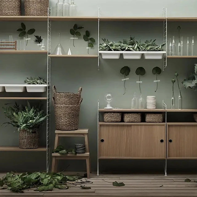 Schrank mit Schiebetüren 78x30cm Eiche – String Furniture