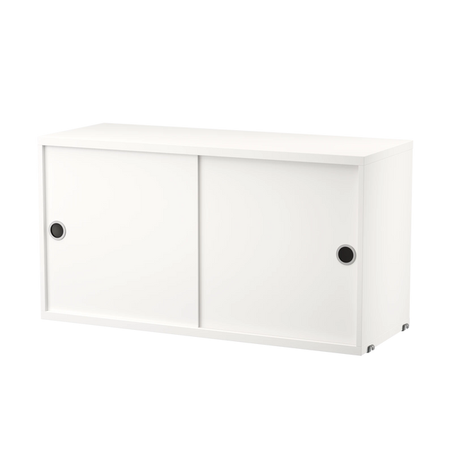 Schrank mit Schiebetüren 78x30cm Weiß – String Furniture