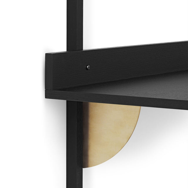 Schreibtisch schwarz/messing Sector Desk Wandbefestigung - ferm LIVING - DesignWe.Love