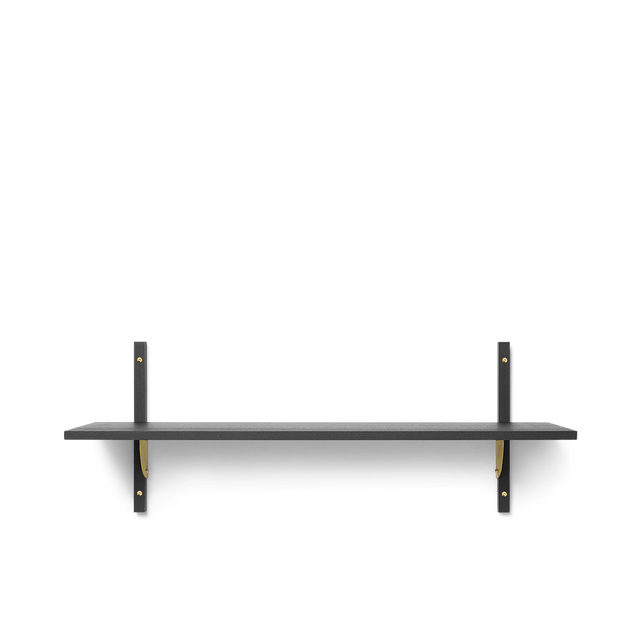 Sector Shelf Single Wide Schwarz/Messing - ferm Living - DesignWe.Love
