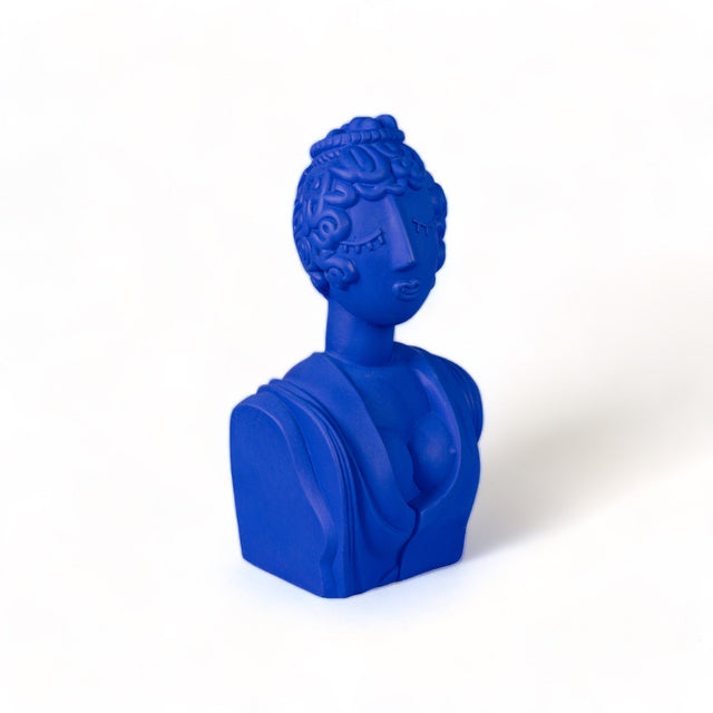Blaue Büste Poppea von Seletti Magna Graecia Seitenansicht