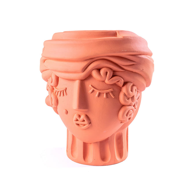 Magna Graecia Kopf Vase Frau aus Terrakotta – Vase mit Gesicht