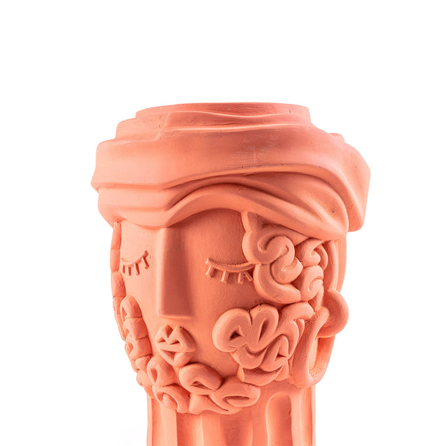 Seletti Magna Graecia Kopf Vase Mann aus Terrakotta – Vase mit Gesicht und Bart