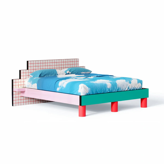 Seletti Superbed Memphis Bettgestell Red Grid – DesignWe.Love