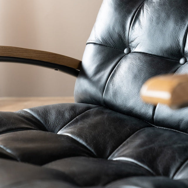 Sessel Bastiaan Java Leder Schwarz - Eleonora - DesignWe.Love