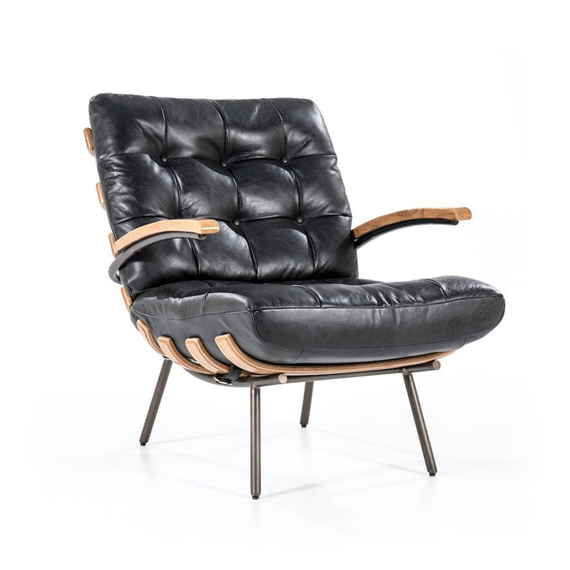 Sessel Bastiaan Java Leder Schwarz - Eleonora - DesignWe.Love