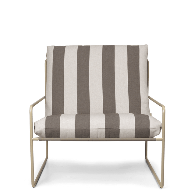 Sessel Desert 1 - Sitzer gestreift Cashmere/Chocolate Outdoor - ferm LIVING - DesignWe.Love