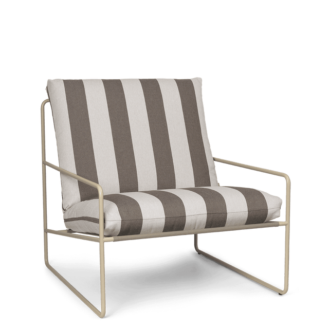 Sessel Desert 1 - Sitzer gestreift Cashmere/Chocolate Outdoor - ferm LIVING - DesignWe.Love