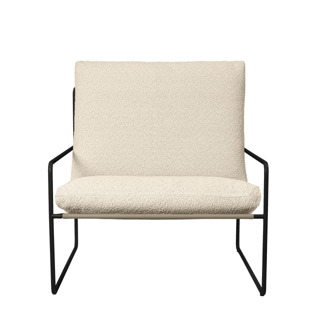 Sessel Desert 1 - Sitzer Pure Bouclé/Schwarz Outdoor - ferm LIVING - DesignWe.Love