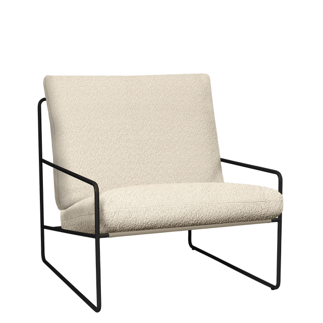 Sessel Desert 1 - Sitzer Pure Bouclé/Schwarz Outdoor - ferm LIVING - DesignWe.Love