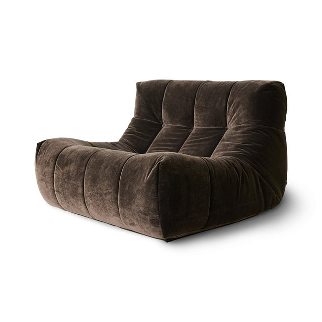 Sessel Lazy Lounge Chair Royal Velvet Espresso - HK Living - DesignWe.Love