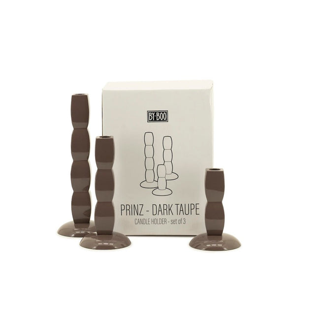 Set Kerzenhalter Prinz dark taupe - By - Boo - DesignWe.Love